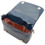 bolsa anacapri tiracolo média azul 18x11x5,5 cm (mp)