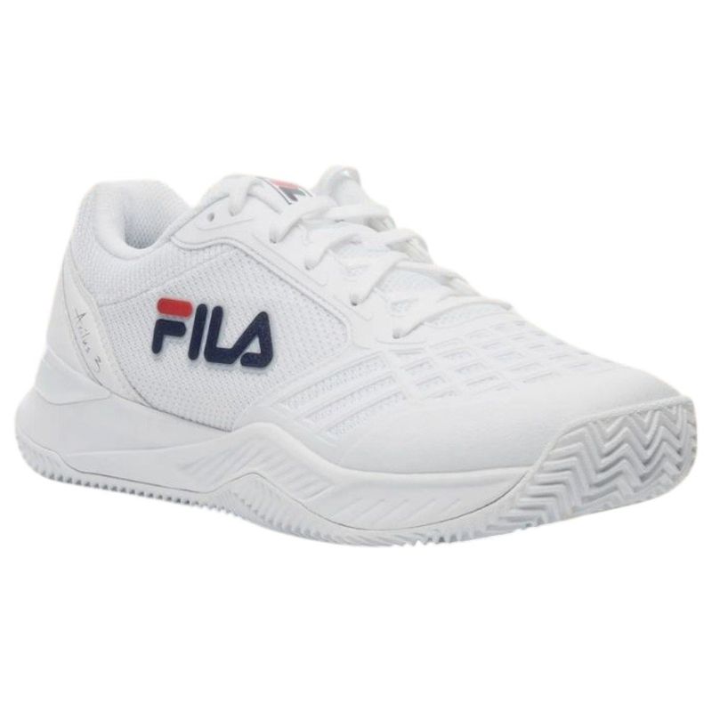 tênis feminino n° 35 fila axilus 3 branco e vermelho (mp)