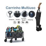 carrinho de carga dobrável top rio 150kg 90x50x55cm trc0923 (mp)