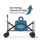 carrinho de carga dobrável top rio 150kg 90x50x55cm trc0923 (mp)