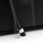 bolsa anacapri tiracolo costura ornamental preta 24x12x5 cm (mp)