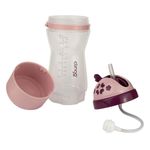 garrafa com porta biscoito clingo 350ml rosa 3116 (mp)