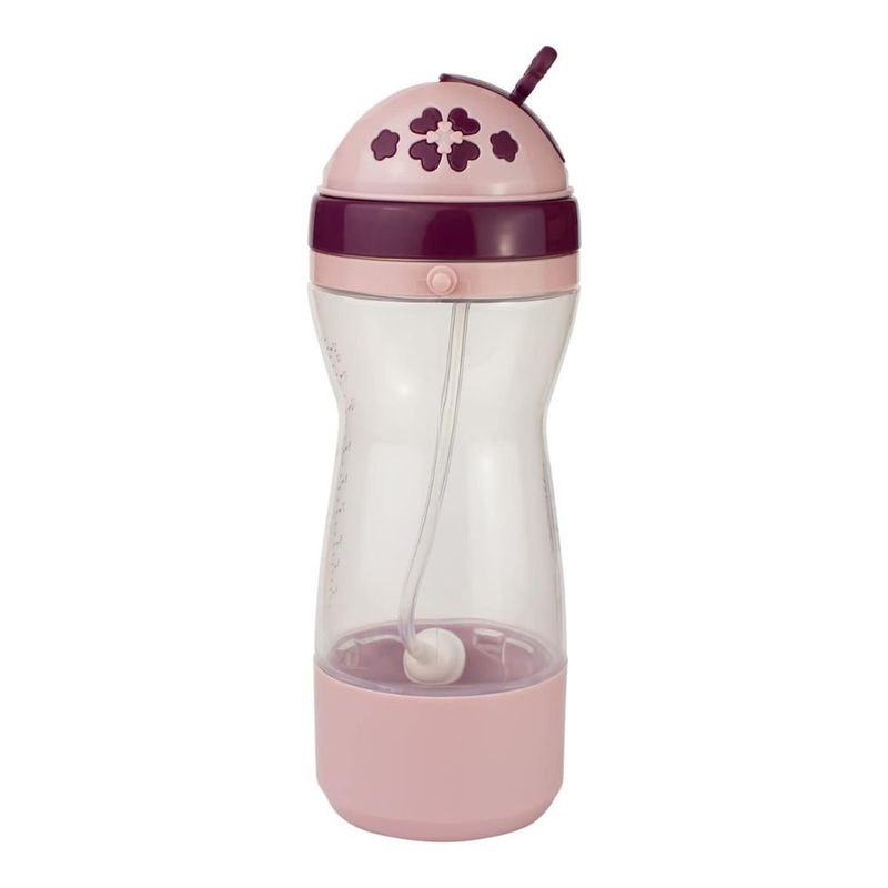 garrafa com porta biscoito clingo 350ml rosa 3116 (mp)