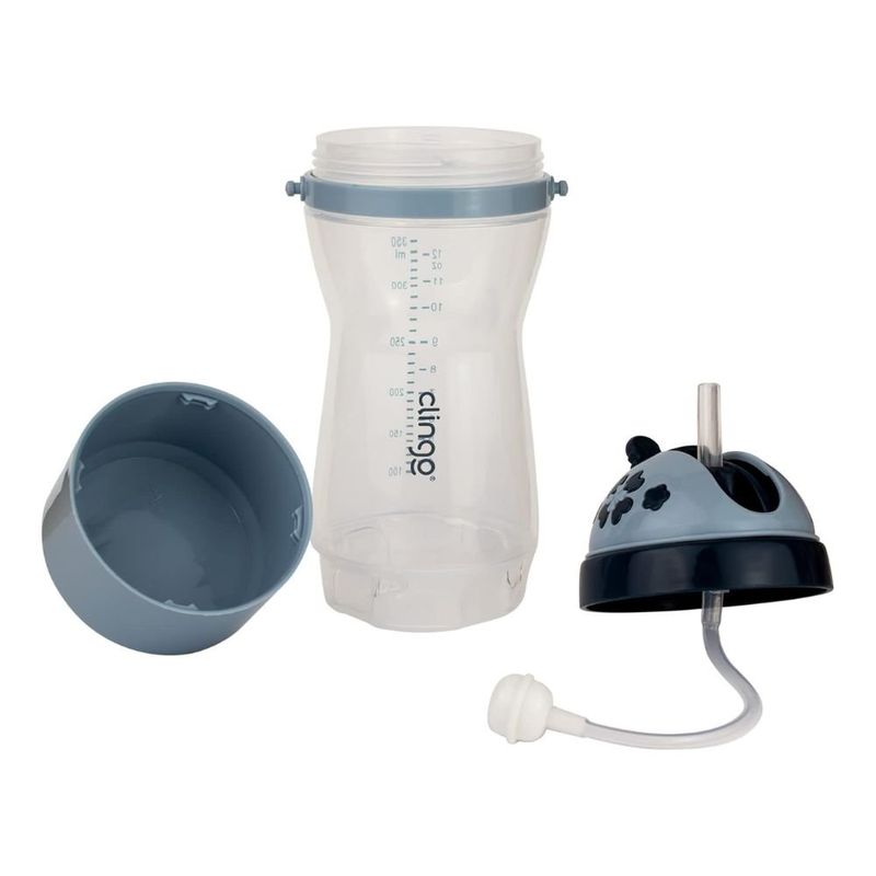 garrafa com porta biscoito clingo 350ml azul 3115 (mp)