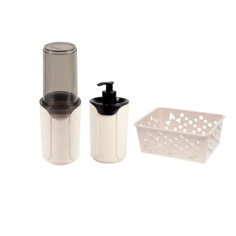 kit de banho evo nature 3 peças marfim (mp)