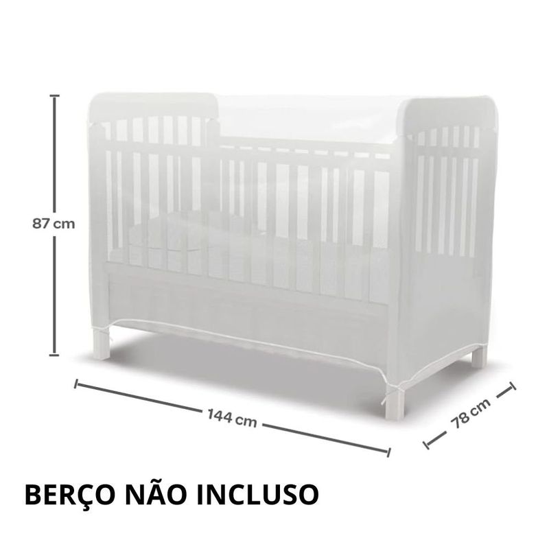 mosquiteiro buba para berço branco 13204 (mp)