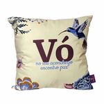 almofada zonacriativa bordado de vó 40cm 65364 (mp)