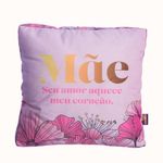 kit almofada e manta zonacriativa mãe floral 40937 (mp)