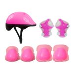 kit de proteção infantil para esportes dm toys m 55-59cm rosa 5487 (mp)