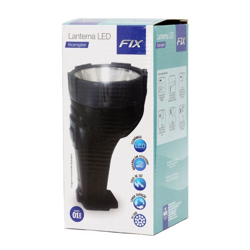 Lanterna Recarregável LED Bivolt 18V Fix