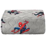 colcha solteiro hedrons spider black (mp)