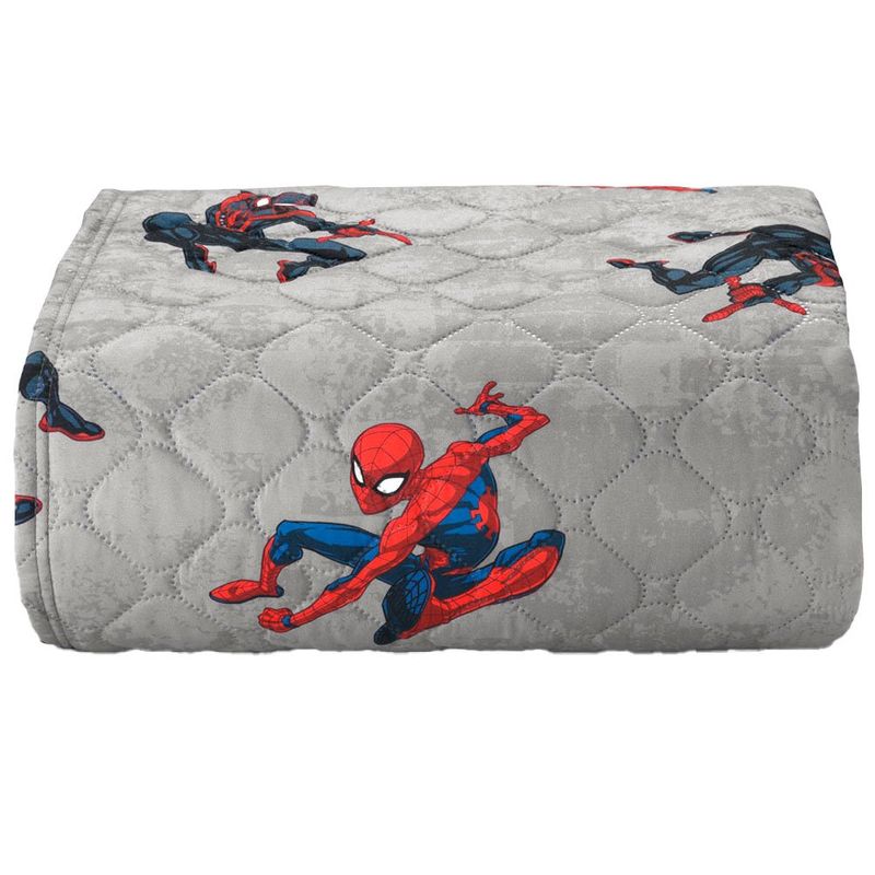 colcha solteiro hedrons spider black (mp)