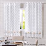 cortina para cozinha bella & co luna tea time 220x140cm (mp)