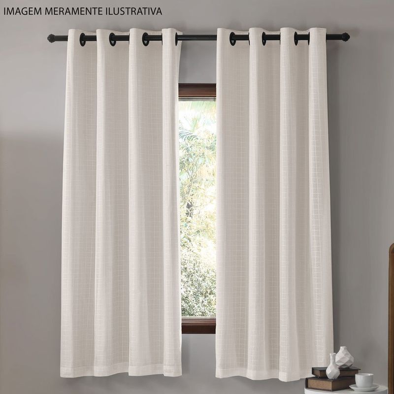 cortina bella & co pratika york 260x170cm areia (mp)