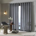 cortina bella & co pratika york 360x250cm cinza escuro (mp)