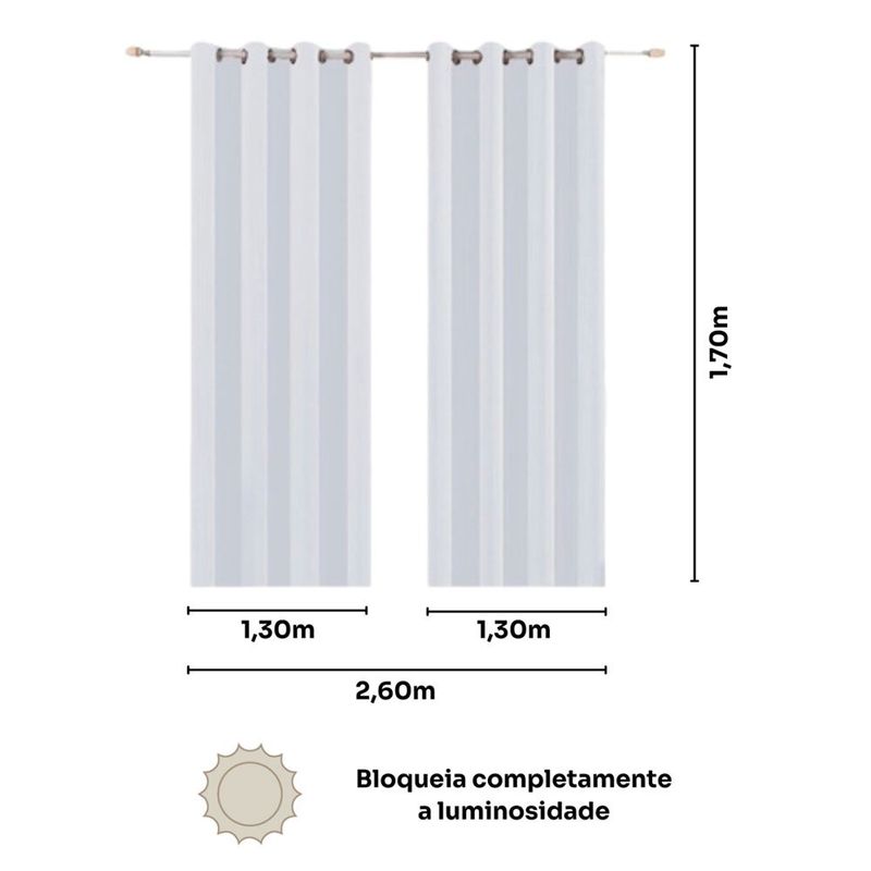 cortina bella & co pratika flame 260x170cm areia (mp)