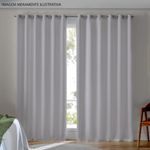 cortina bella & co pratika flame 260x170cm cinza (mp)