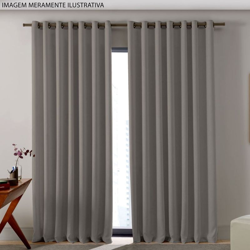 cortina bella & co blackout tebas 260x170cm bege duna (mp)