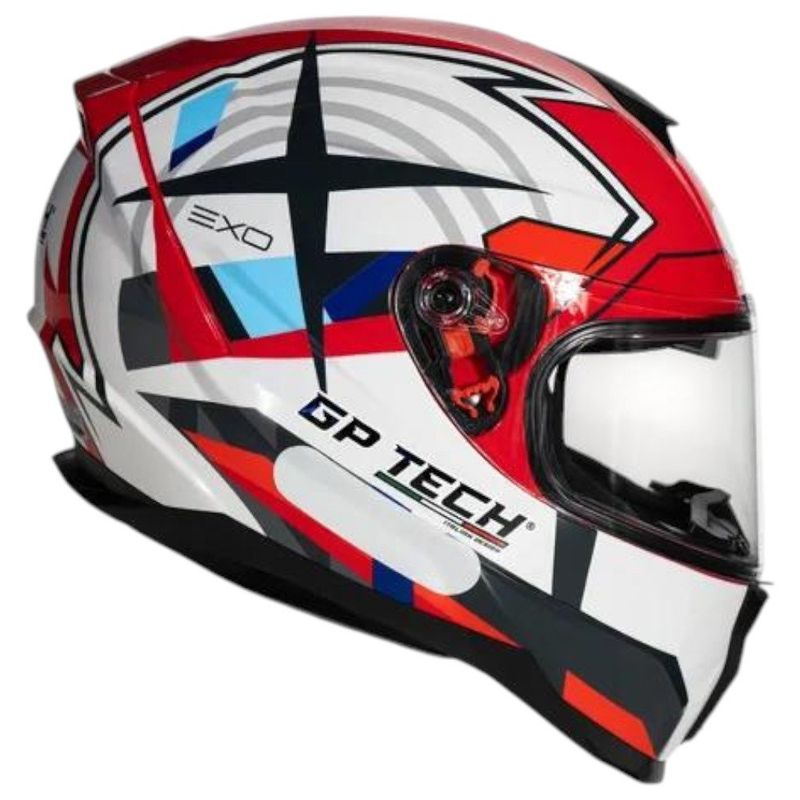 capacete gp tech ultra sv exo vermelho e cinza 60 (mp)