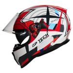 capacete gp tech ultra sv exo vermelho e cinza 60 (mp)