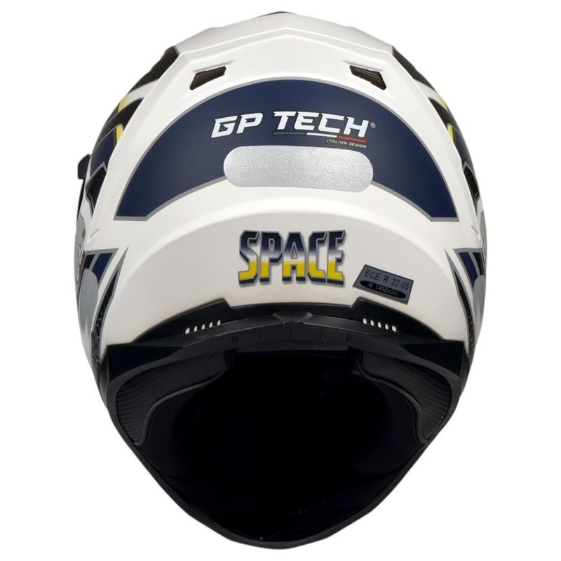 capacete gp tech ultra sv space fosco branco azul e amarelo 60 (mp)