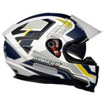 capacete gp tech ultra sv space fosco branco azul e amarelo 60 (mp)