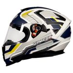 capacete gp tech ultra sv space fosco branco azul e amarelo 60 (mp)