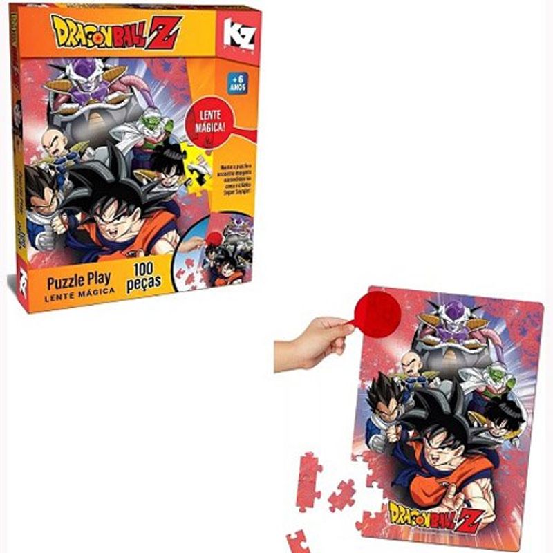 Quebra-Cabeça 100 Peças Dragon Ball Z Lente Mágica Elka