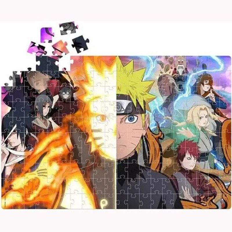 quebra-cabeça 200 peças puzzle play naruto shippuden elka 1153 (mp)