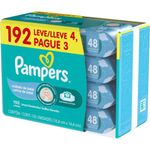 lenços umedecidos cuidado do bebê 192 unidades pampers