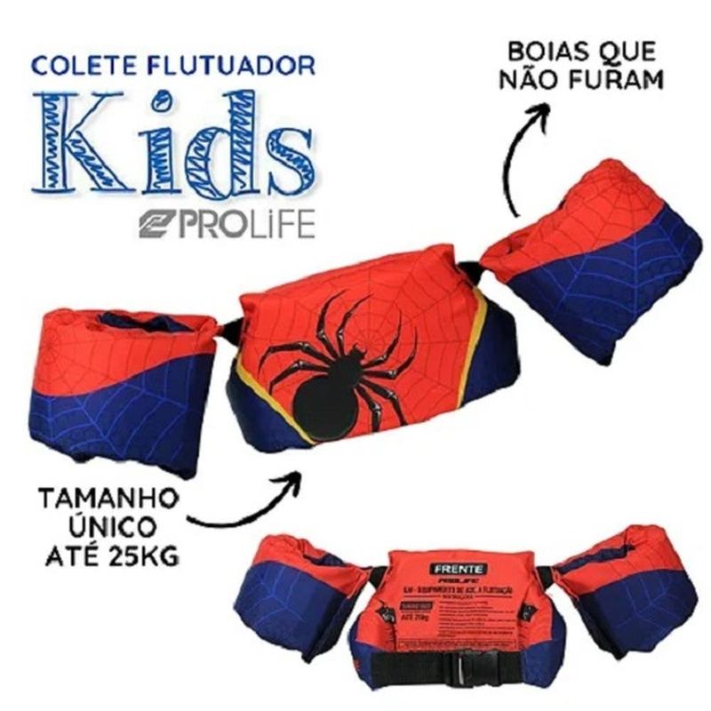 bóia colete infantil prolife aracno cf01aracno (mp)