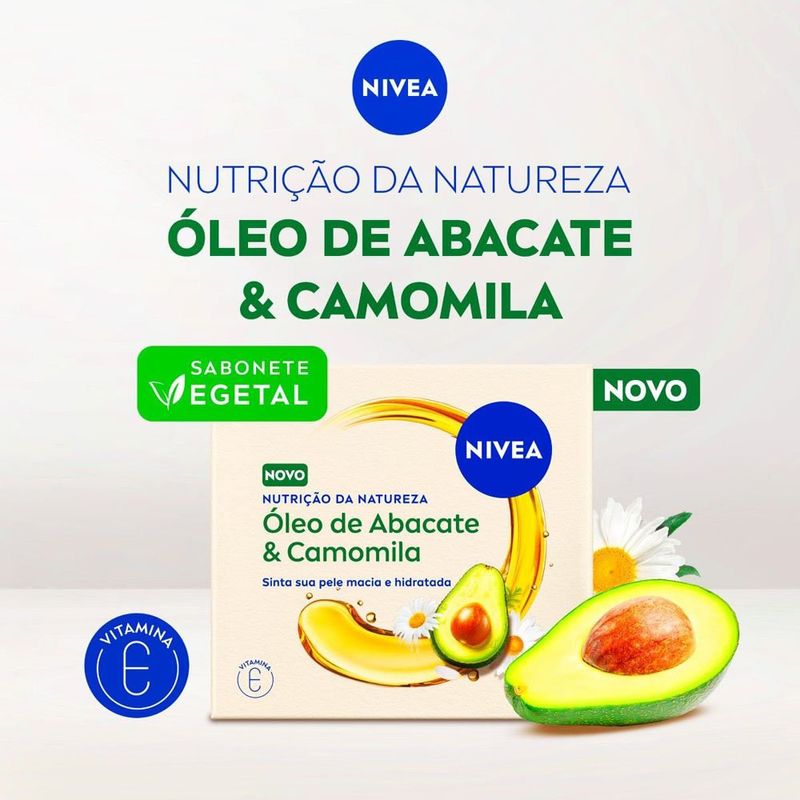 sabonete em barra óleo de abacate & camomila 80g nivea