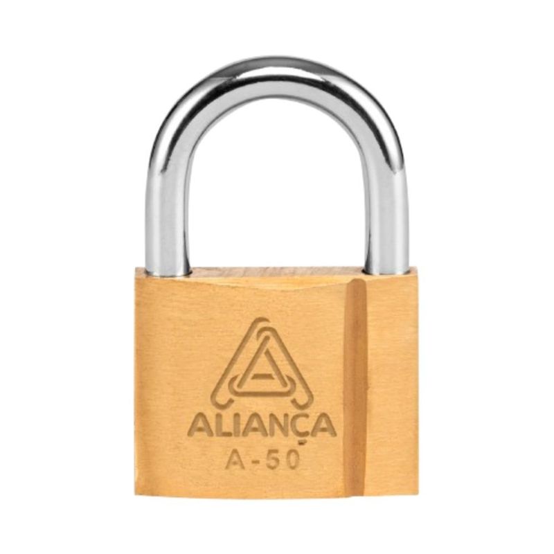 cadeado de latão maciço aliança com chave bt 50mm (mp)