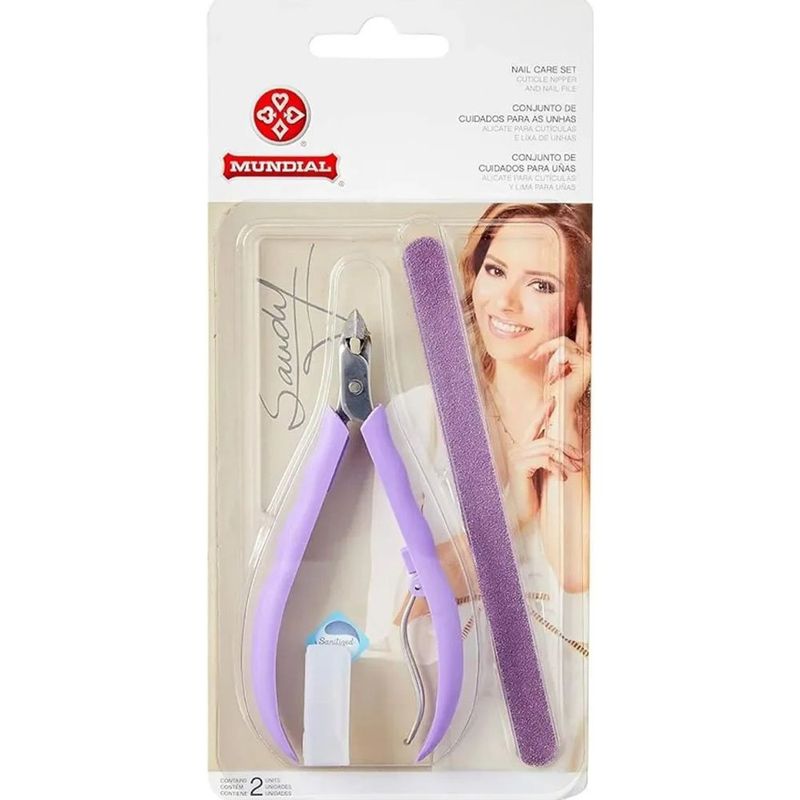 alicate de cutícula e lixa sandy mundial