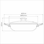wok tramontina loreto antiaderente starflon max 28cm grafite (mp)