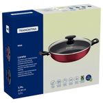 wok tramontina loreto antiaderente starflon max 28cm grafite (mp)