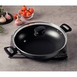 wok tramontina loreto antiaderente starflon max 28cm grafite (mp)