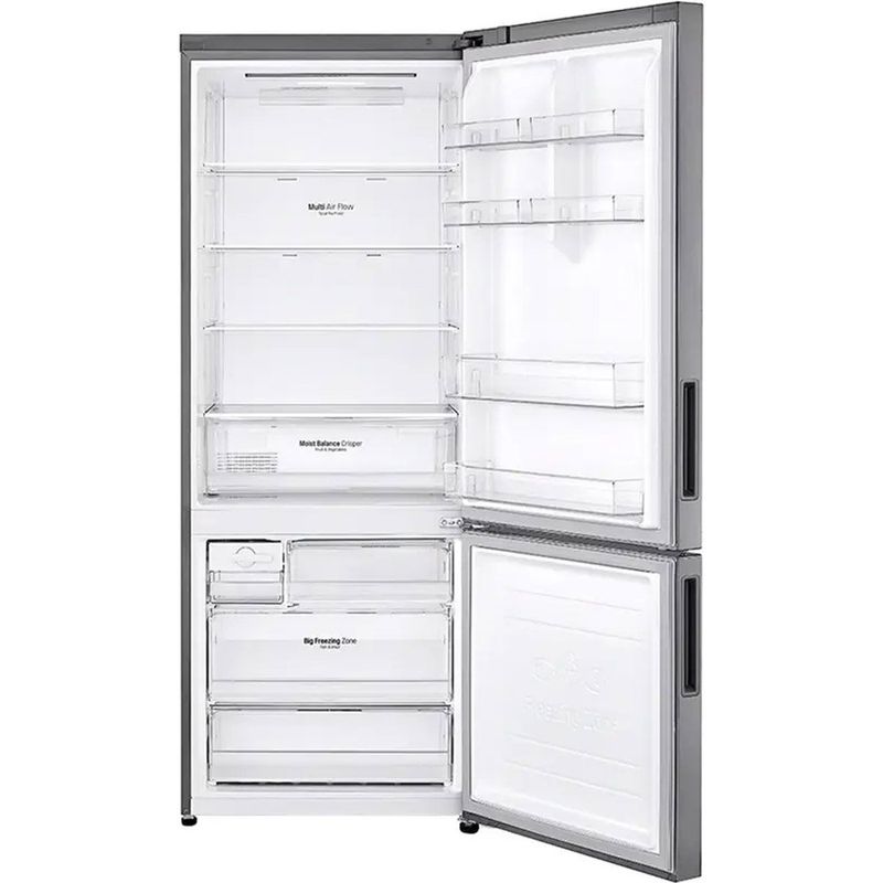 geladeira smart frost free lg inverse 375 litros 127v inox gc-b569nllm