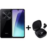 smartphone xiaomi redmi 14c 4+4gb ram preto + fone bluetooth xiaomi