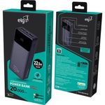 power bank elg 20000mah com display digital indicador preto pb200bk