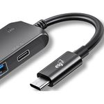 adaptador hub elg usb-c 4 em 1 preto