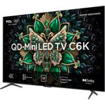 smart tv 4k 55" tcl qd-mini led 55c6k