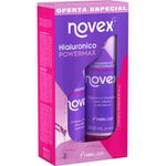 kit shampoo 300ml e condicionador 300ml hialurônico powermax harmonização novex