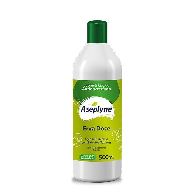 sabonete líquido aseplyne antisséptico erva doce 500ml