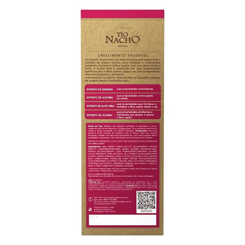 shampoo tio nacho antiqueda ginseng 415ml