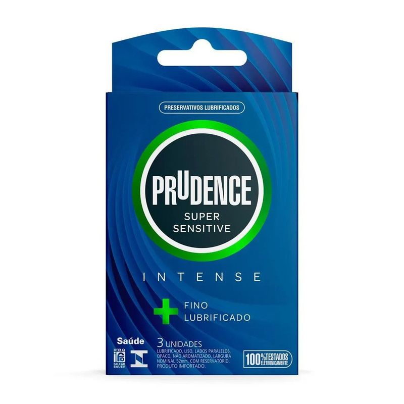 preservativos prudence super sensível 3 unidades