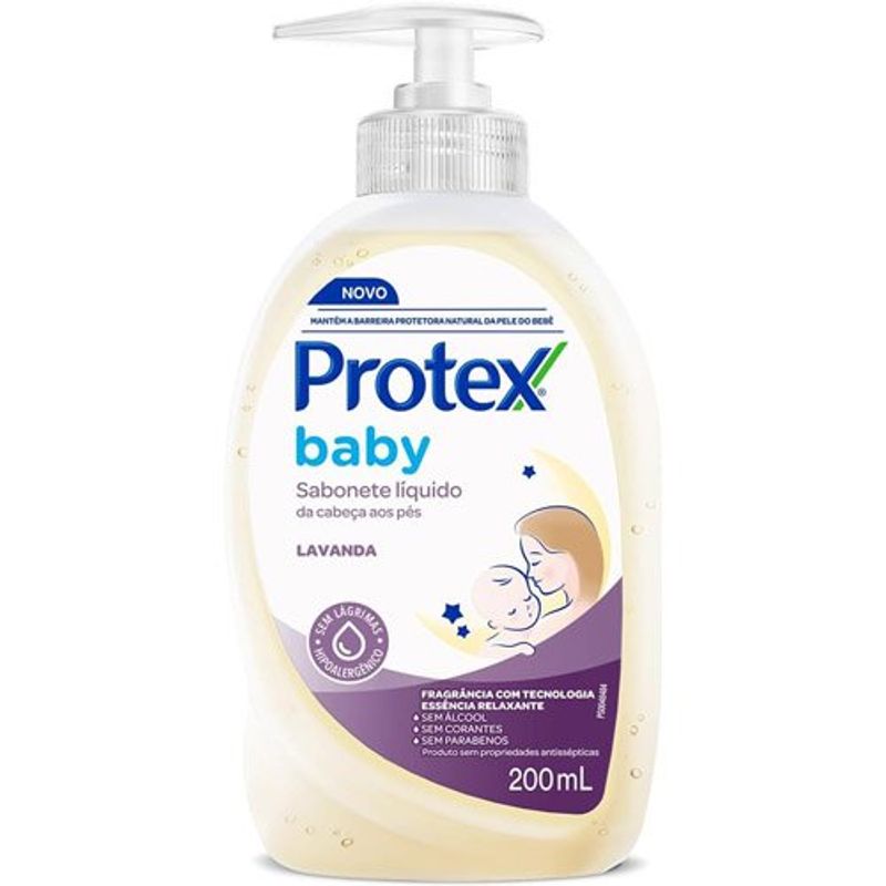 sabonete líquido protex baby lavanda 200ml