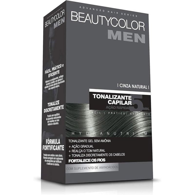 tonalizante beauty men cinza natural