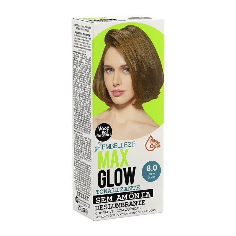 tonalizante max glow 8.0 louro claro