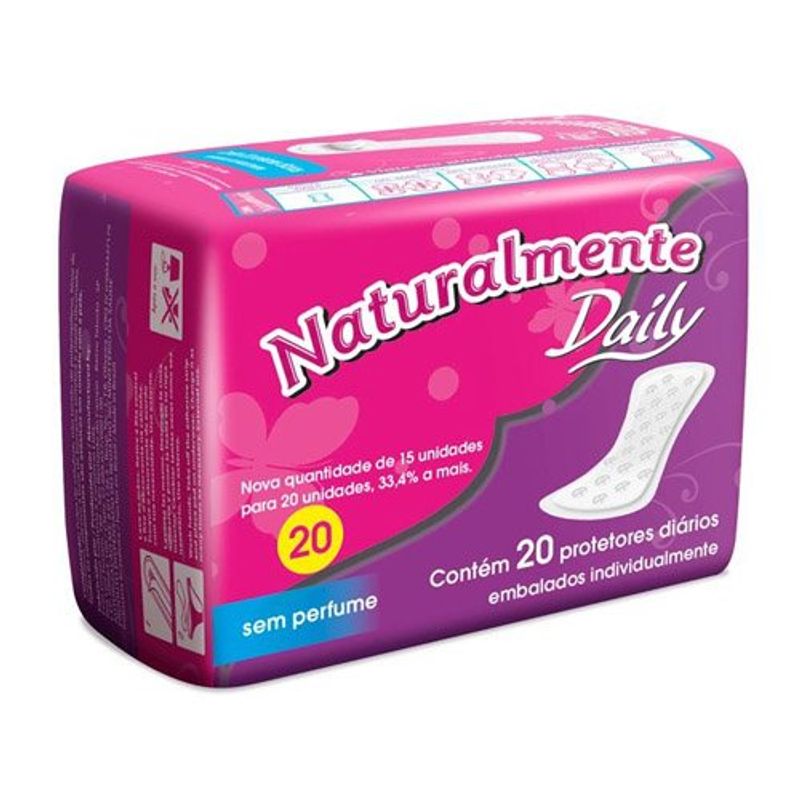 protetor diário naturalmente daily 20 unidades
